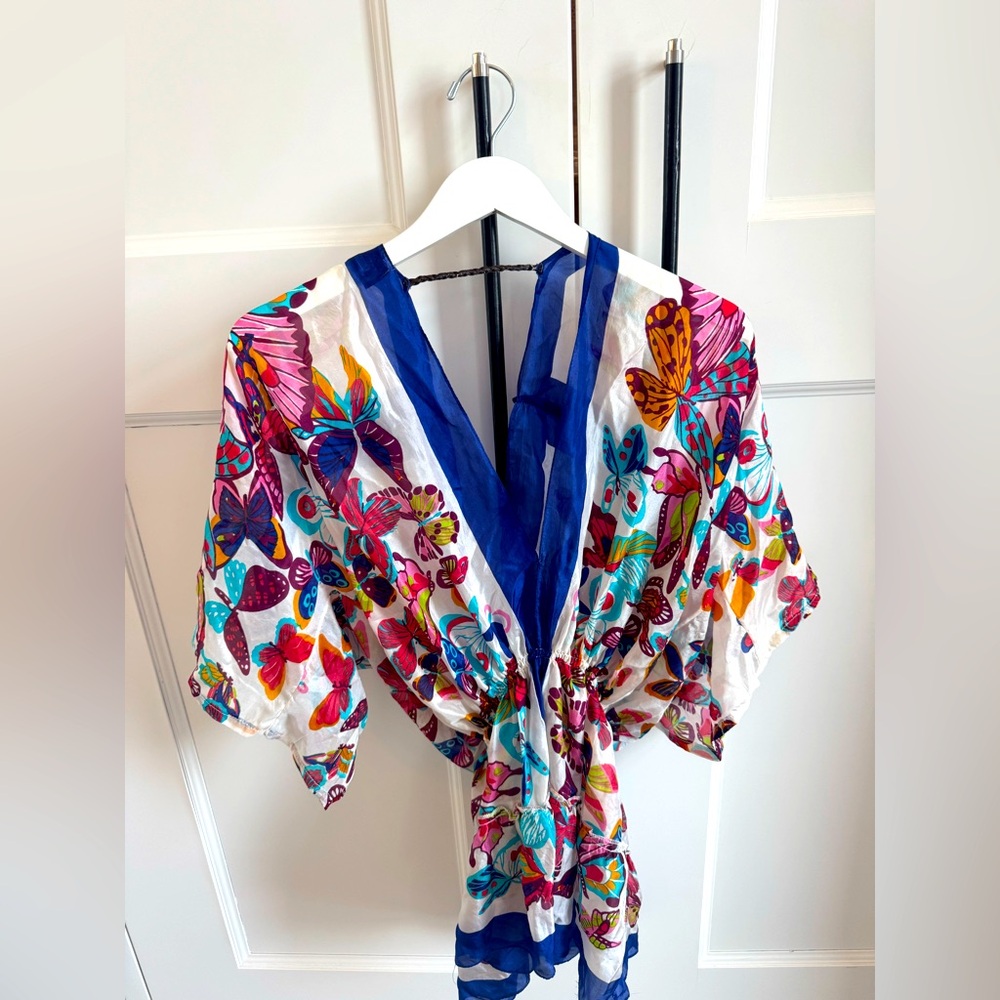 POP St. Barth silk dress/cover up, S
